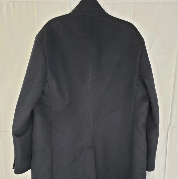 Nordstrom Mens Cashmere & Wool Navy Button Pockets Winter Coat Sz 48R. - Picture 9 of 13